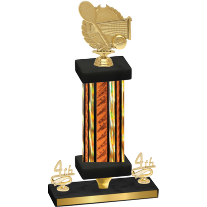 Premium Single Orange Glacier Fourth Place Tennis Trophy