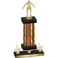 Premium Single Orange Glacier Third Place Wrestling Trophy