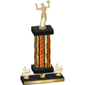Premium Single Orange Glacier Fourth Place Volleyball Trophy