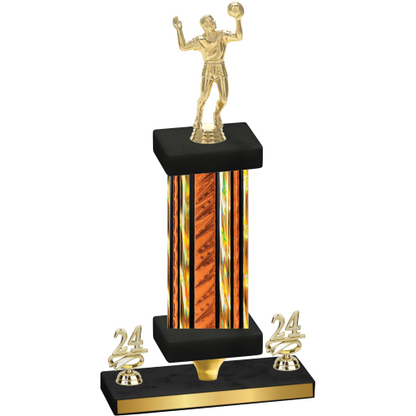 Premium Single Orange Glacier Year Volleyball Trophy