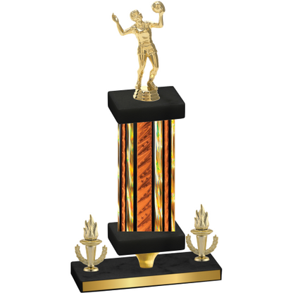 Premium Single Orange Glacier Victory Volleyball Trophy