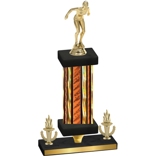 Premium Single Orange Glacier Victory Tennis Trophy