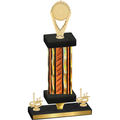 Premium Single Orange Glacier First Place Insert Trophy