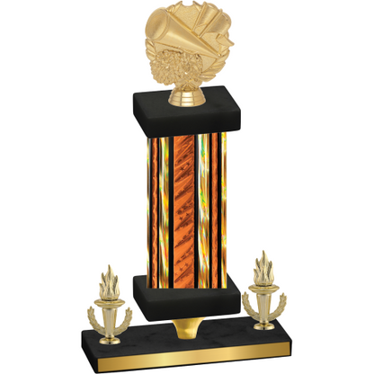 Premium Single Orange Glacier Victory Cheerleading Trophy