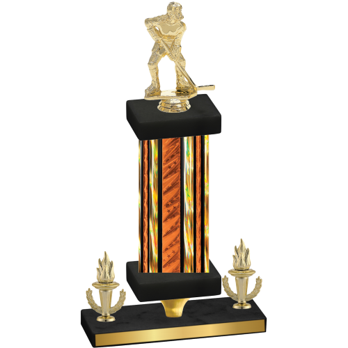 Premium Single Orange Glacier Victory Hockey Trophy