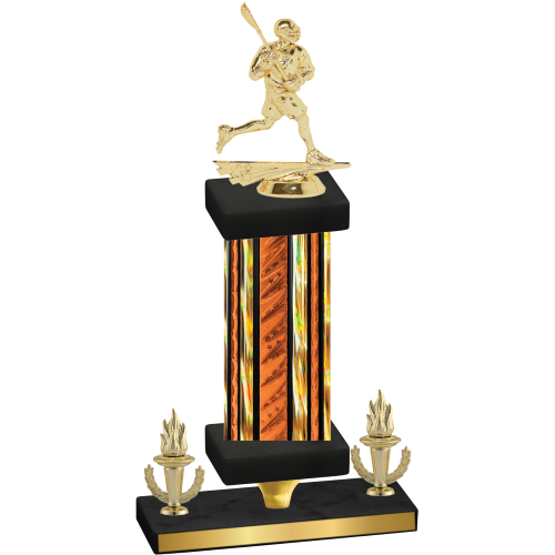 Premium Single Orange Glacier Victory Lacrosse Trophy