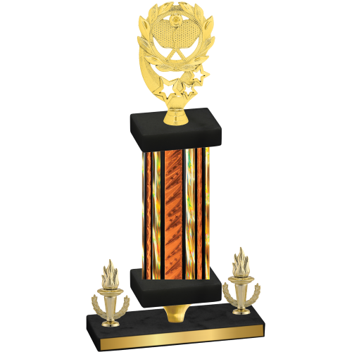 Premium Single Orange Glacier Victory Pickleball Trophy