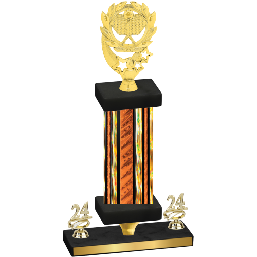 Premium Single Orange Glacier Year Pickleball Trophy