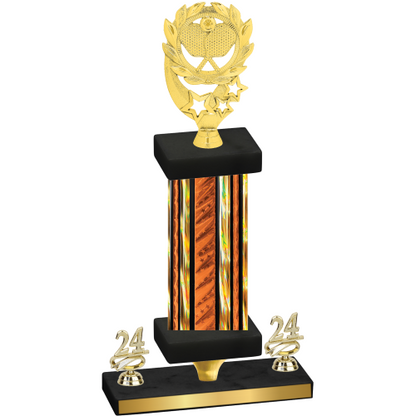 Premium Single Orange Glacier Year Pickleball Trophy