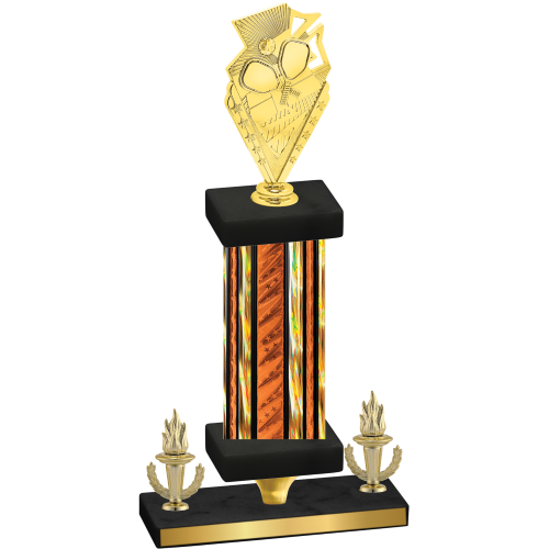 Premium Single Orange Glacier Victory Pickleball Trophy