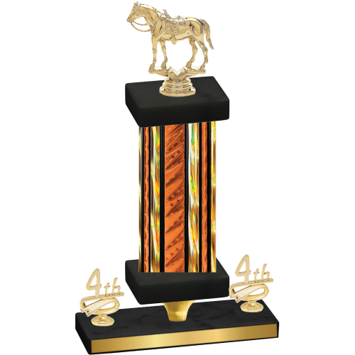 Premium Single Orange Glacier Fourth Place Horses Trophy