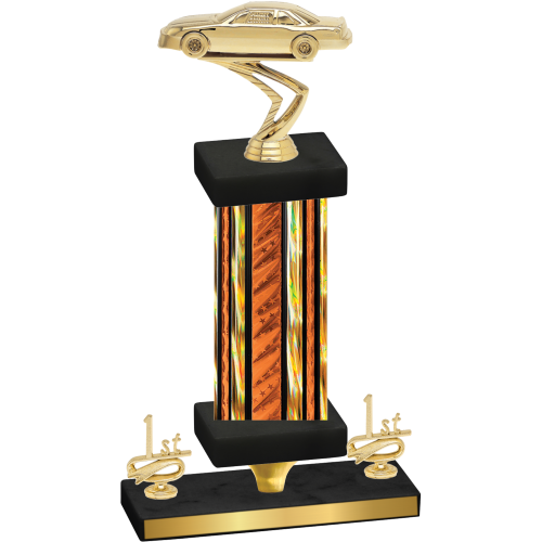 Premium Single Orange Glacier First Place Cars Trophy