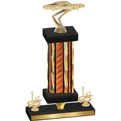 Premium Single Orange Glacier First Place Cars Trophy