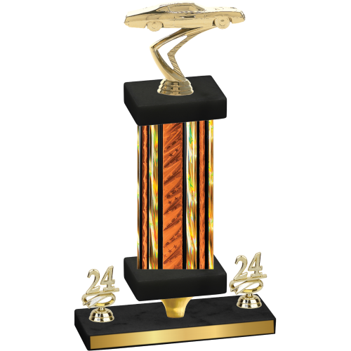 Premium Single Orange Glacier Year Cars Trophy