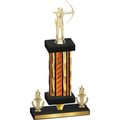Premium Single Orange Glacier Victory Archery Trophy