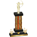 Premium Single Orange Glacier Second Place Archery Trophy