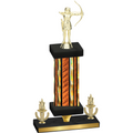 Premium Single Orange Glacier Victory Archery Trophy