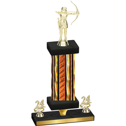 Premium Single Orange Glacier Year Archery Trophy