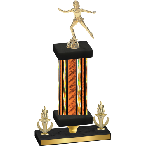 Premium Single Orange Glacier Victory Skater Trophy