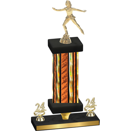 Premium Single Orange Glacier Year Skater Trophy