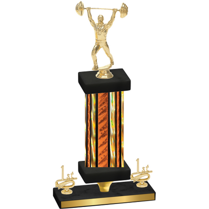 Premium Single Orange Glacier First Place Weights Trophy