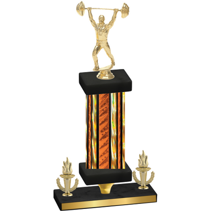 Premium Single Orange Glacier Victory Weights Trophy