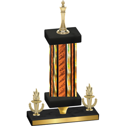 Premium Single Orange Glacier Victory Chess Trophy