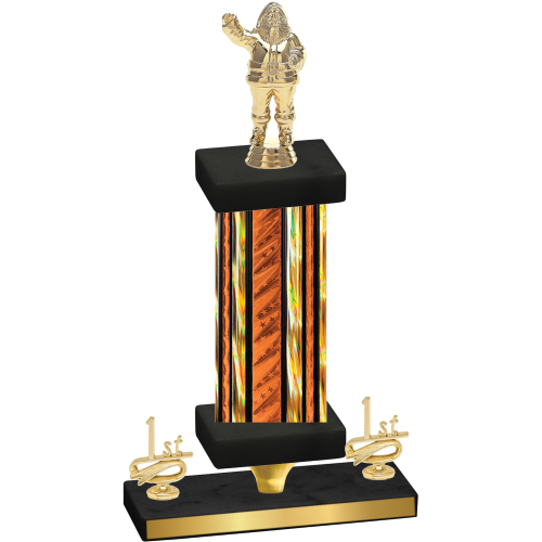 Premium Single Orange Glacier First Place Holiday Trophy