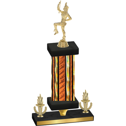 Premium Single Orange Glacier Victory Majorette Trophy