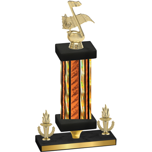 Premium Single Orange Glacier Victory Music Trophy