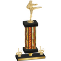 Premium Single Orange Glacier First Place Karate Trophy