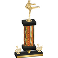 Premium Single Orange Glacier Second Place Karate Trophy