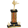 Premium Single Orange Glacier Fourth Place Karate Trophy