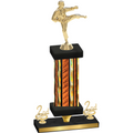 Premium Single Orange Glacier Second Place Karate Trophy