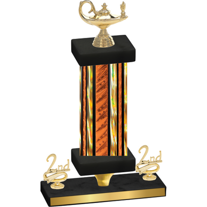 Premium Single Orange Glacier Second Place Academics Trophy