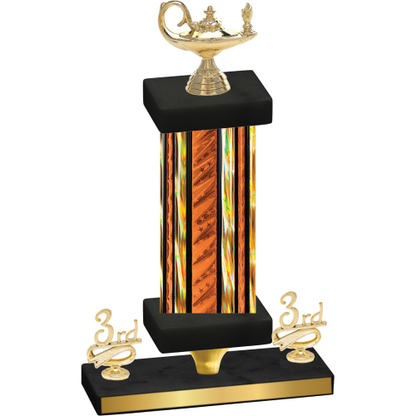 Premium Single Orange Glacier Third Place Academics Trophy