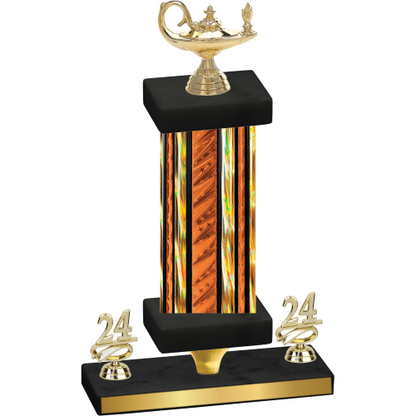 Premium Single Orange Glacier Year Academics Trophy