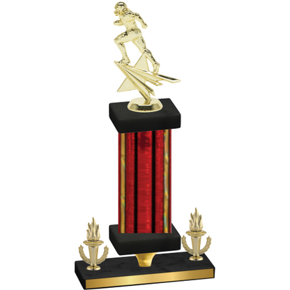 Premium Single Red Glacier Victory Football Trophy