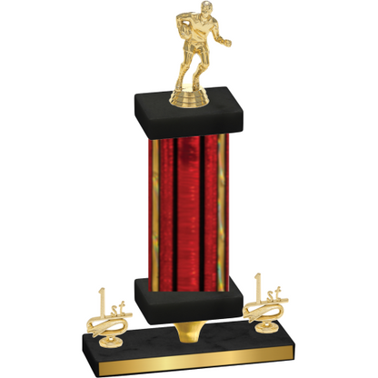 Premium Single Red Glacier First Place Rugby Trophy