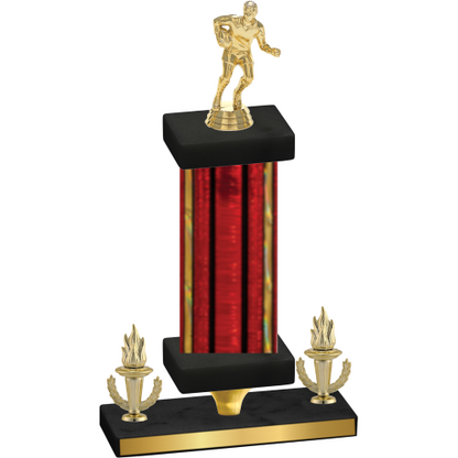 Premium Single Red Glacier Victory Rugby Trophy