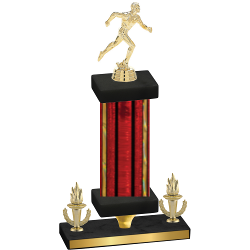 Premium Single Red Glacier Victory Running Trophy