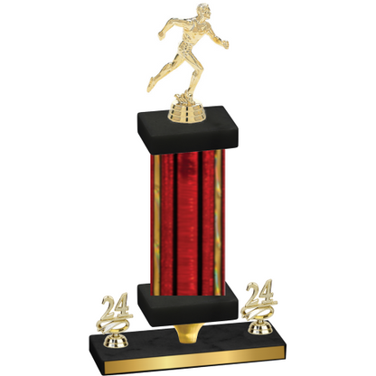 Premium Single Red Glacier Year Running Trophy