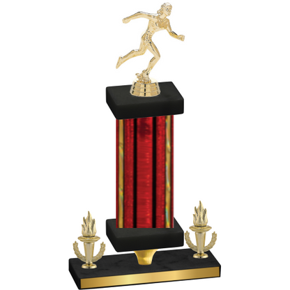 Premium Single Red Glacier Victory Running Trophy