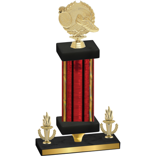 Premium Single Red Glacier Victory Running Trophy