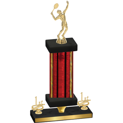 Premium Single Red Glacier First Place Tennis Trophy