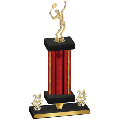 Premium Single Red Glacier Year Tennis Trophy