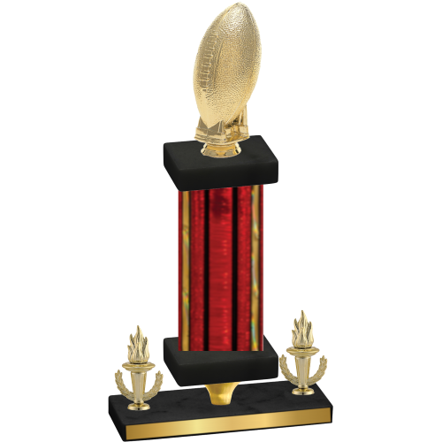 Premium Single Red Glacier Victory Football Trophy