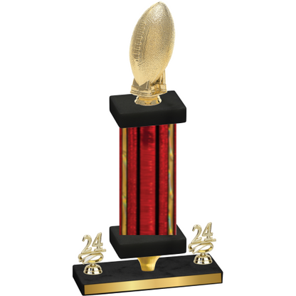 Premium Single Red Glacier Year Football Trophy