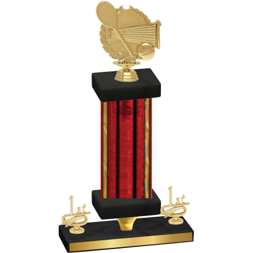 Premium Single Red Glacier First Place Tennis Trophy