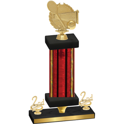 Premium Single Red Glacier Second Place Tennis Trophy